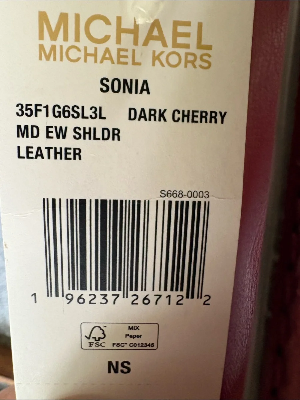 Michael Kors Sonia Medium Leather Shoulder Bag Merlot